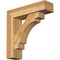 Ekena Millwork Merced Block Rough Sawn Bracket w/ Offset Brace, Western Red Cedar, 6"W x 22"D x 22"H BKT0604X22X22MRC05RWR - alternate 1